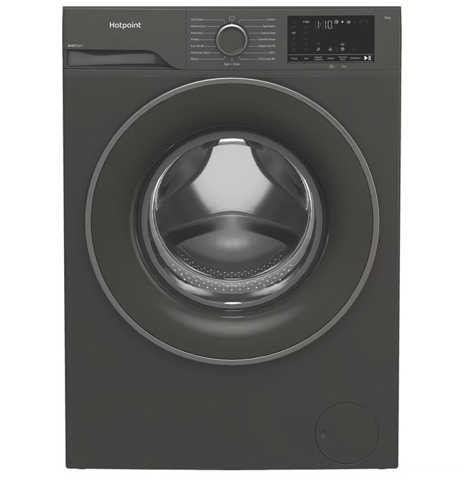Hotpoint H101GANTISTAINUK Washing Machine 10kg 1400 rpm - Graphite Grey - A Rated