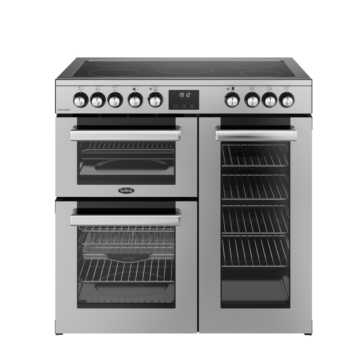 Belling 444411792 Cookcentre 90E 90cm Electric Range Cooker - Stainless Steel