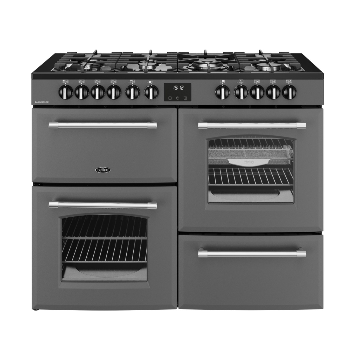 Belling Farmhouse 110DF 110cm Dual Fuel Range Cooker - Anthracite