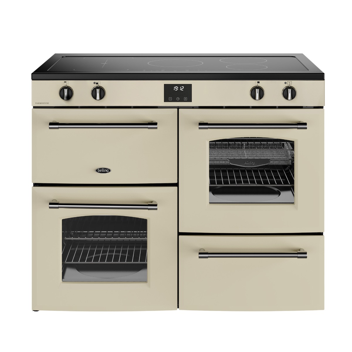Belling Farmhouse 110EI 110cm Electric Induction Range Cooker - Cream