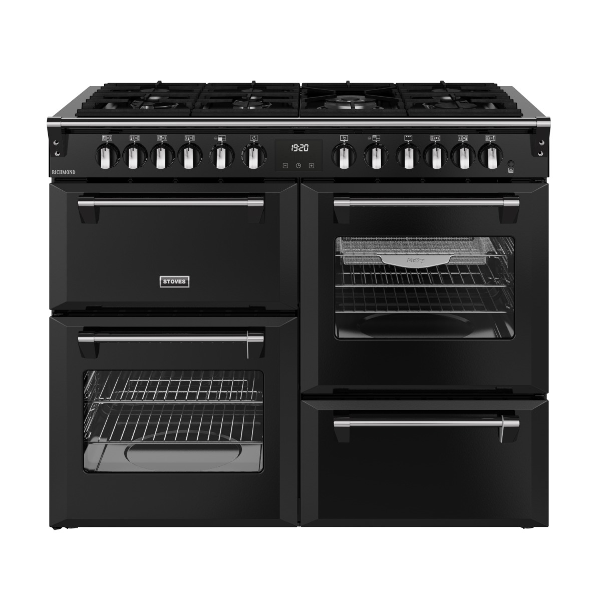 Stoves 444411862 Richmond 110DF 110cm Dual Fuel Range Cooker - Black
