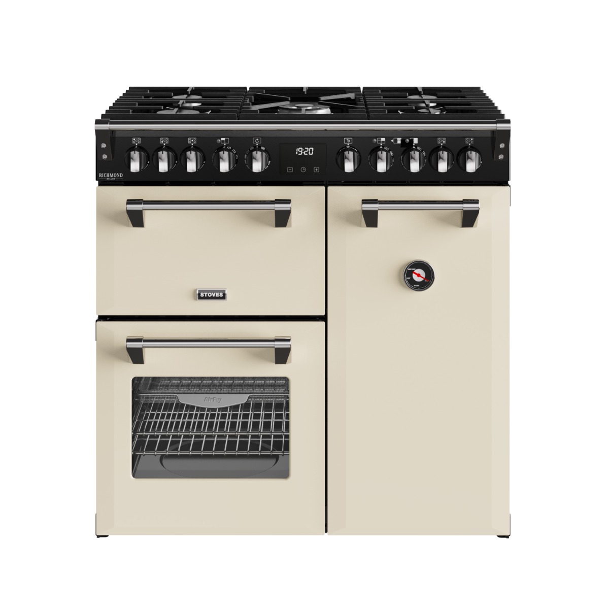 Stoves 444411868 Richmond Deluxe 90DF 90cm Dual Fuel Range Cooker - Cream