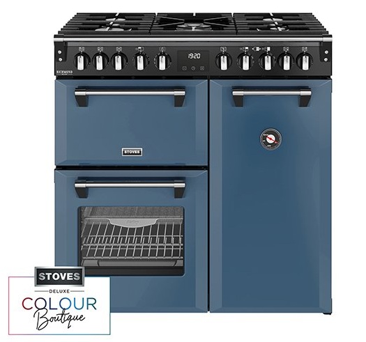 Stoves 444412005 Richmond Deluxe 90DF 90cm Dual Fuel Range Cooker - Twilight Blue