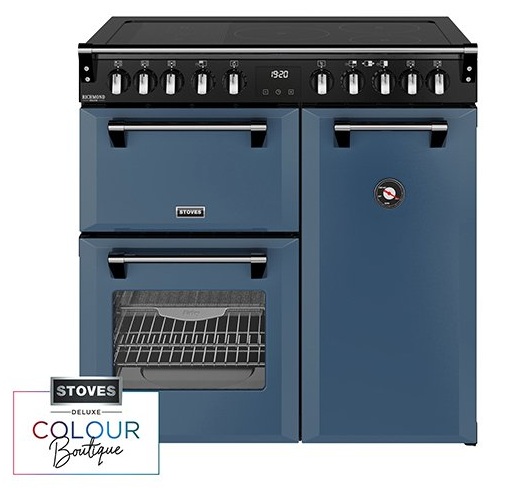 Stoves 444412011 Richmond Deluxe 90Ei RTY 90cm Electric Induction Range Cooker - Twilight Blue