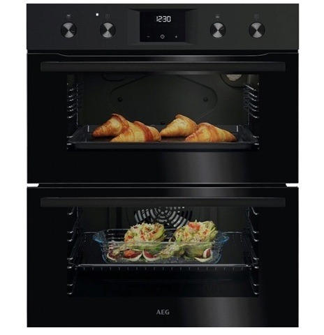 AEG 6000 Series OU5NU20B Built Under Electric Double Oven - Black - A Rated