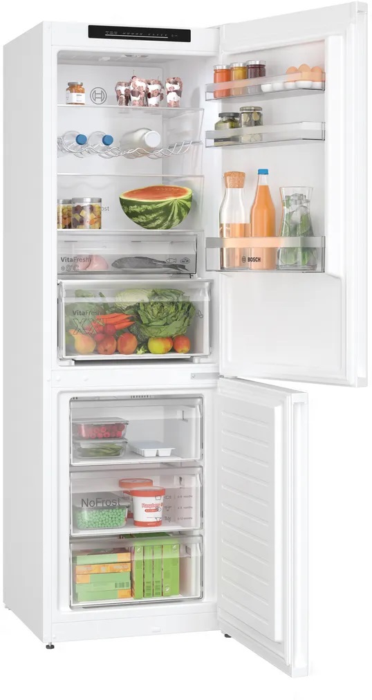 Bosch KGN362WDFG Serie 4 Frost Free Fridge Freezer - White