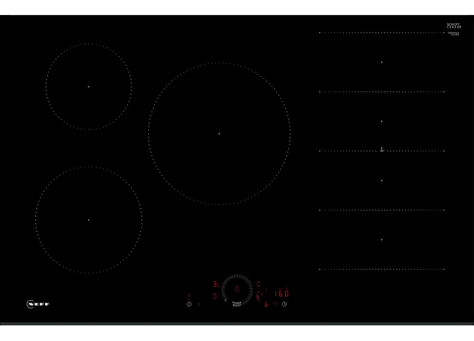 Neff N70 T68FHV4L0 80cm FlexInduction Hob - Black