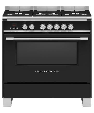 Fisher & Paykel Series 7 OR90SCG4B1 90cm Dual Fuel Range Cooker - Black - A Rated