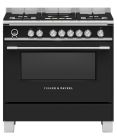 Fisher & Paykel OR90SCG6B1 90cm Dual Fuel Cooker In Black
