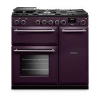 Rangemaster AURA90DFP/19330 image of 90cm dual fuel range cooker in plum finish