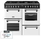 Stoves Richmond Deluxe 100DF 100cm Dual Fuel Range Cooker - Ice White