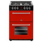 Belling Farmhouse 60DF 60cm Dual Fuel Cooker, Red