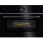 AEG GK7NK62FB built in combi microwave in gloss black