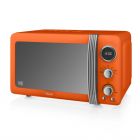 Swan SM22030ON Orange Retro Style Microwave