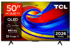 TCL 50P7L-UK 50" 4K HDR QLED Direct LED Google TV - Black