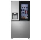 LG GSXE81PYBE image of fridge freezer with instaview window lit