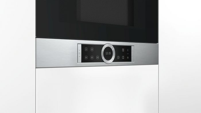 Bosch Serie 8 Microwave Oven BFL634GS1B Brushed Steel Integrated 