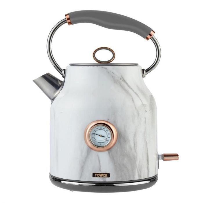 Tower T10020WMRG 3KW 1.7L S/Steel Kettle White Marble/Rose Gold Brand New