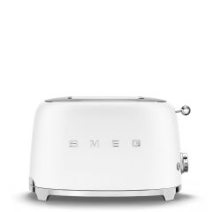 Smeg Matte White Retro Style 2 Slice Toaster, TSF01WHMUK
