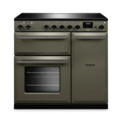Rangemaster AURA90EIP/19289 90cm Induction Range Cooker - River Bed With Onyx Trim