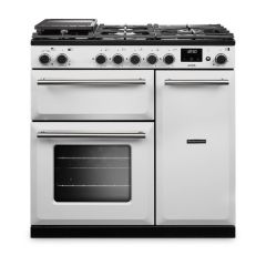 Rangemaster AURA90DFP19323 image of 90cm range cooker in white