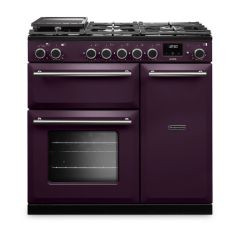 Rangemaster AURA90DFP/19330 image of 90cm dual fuel range cooker in plum finish