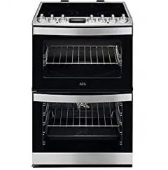 AEG CCB6740ACM 60cm Double Oven Electric Cooker, Stainless Steel