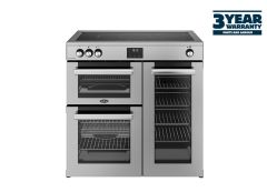 Belling 444411796 Cookcentre 90EI 90cm Electric Induction Range Cooker - Stainless Steel