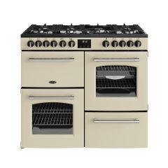 Belling Farmhouse 100DF 100cm Dual Fuel Range Cooker - Cream