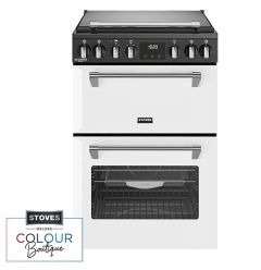 Stoves Richmond Deluxe 60DF 60cm Dual Fuel Mini Range Cooker - Ice White