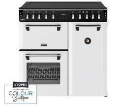 Stoves Richmond Deluxe 90Ei RTY 90cm Electric Induction Range Cooker - Ice White