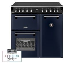 Stoves Richmond Deluxe 90Ei RTY 90cm Electric Induction Range Cooker - Midnight Blue