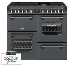 Stoves Richmond Deluxe 100DF 100cm Dual Fuel Range Cooker - Anthracite