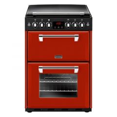 Stoves Richmond 600G Gas Mini Range Cooker With Cast Lid, Jalapeno Red
