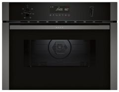 Neff C1AMG84G0B N50 Built In Compact Oven With Microwave, Black With Graphite Trim