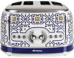 Ariete AR1562 Capri Retro Style 4 Slice Toaster - Blue & White