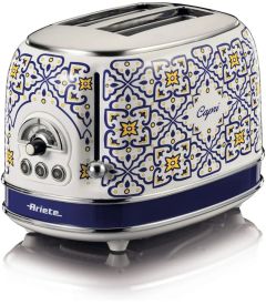 Ariete AR5512 Capri Retro Style 2 Slice Toaster - Blue & White