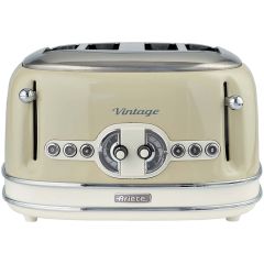 Ariete AR5603 Vintage Retro Style 4 Slice Toaster - Beige
