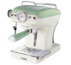 Ariete AR8914 Vintage Retro Espresso Coffee Machine With Milk Frother - Green
