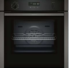 Neff B6ACH7HG0B N50 Built In Slide & Hide Pyrolytic Single Oven - Graphite 