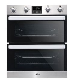 Belling BI702FP Built-Under Electric Double Oven, Stainless Steel 