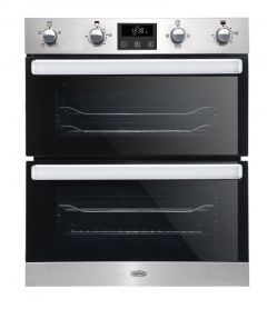 Belling BI702FPCT Built-Under Electric Double Oven, Stainless Steel 