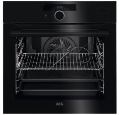 AEG BSK978330B SteamCrisp Pyrolytic Built In Single Oven - A++ Rated - Black