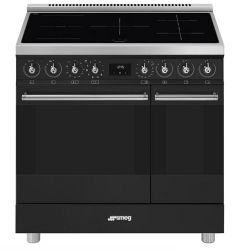 Smeg C92IPMB2 image of 90cm range cooker in matt black