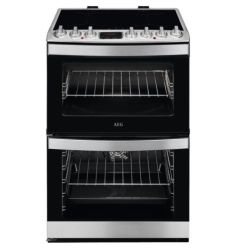 AEG CIB6732ACM 60cm Double Oven Electric Cooker With Induction Hob - Stainless Steel