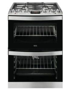 AEG CKB6540ACM 60cm Double Oven Dual Fuel Cooker - Stainless Steel