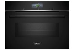 Siemens CM776G1B1B iQ700 Pyrolytic Compact Oven With Microwave - Black 