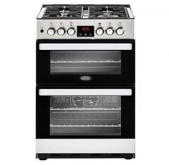 Belling Cookcentre 60DF 60cm Dual Fuel Cooker, Stainless Steel