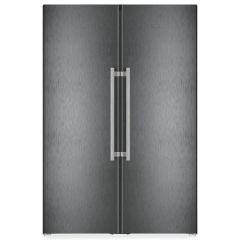 Liebherr XRFBS5295 Peak BioFresh NoFrost Side By Side Fridge Freezer With Water Dispenser & Ice Maker, Black Steel