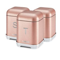 Tower Glitz T826015R Blush Pink Kitchen Canisters